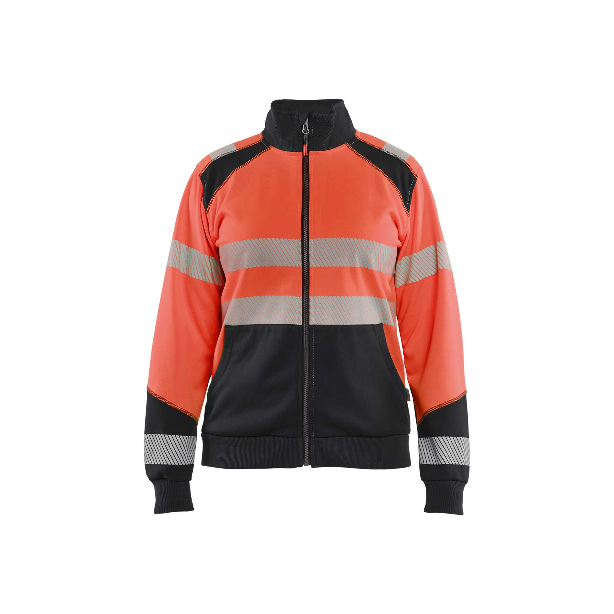BLAKLADER 35082528 Hi Vis Reflective Half-zip Work Sweatshirt WOMEN - Brushed Inside